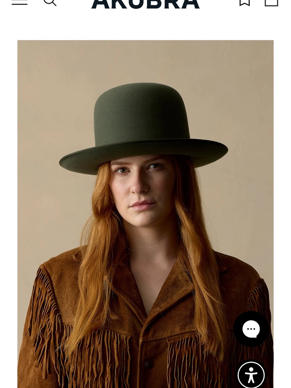 Akubra  Campdraft Olive Green Felt Bowler Hat with Ribbon Band - Picture 9 of 12
